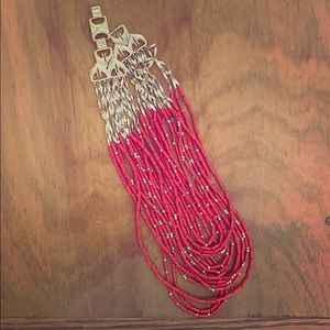 Stella and Dot red and gold necklace